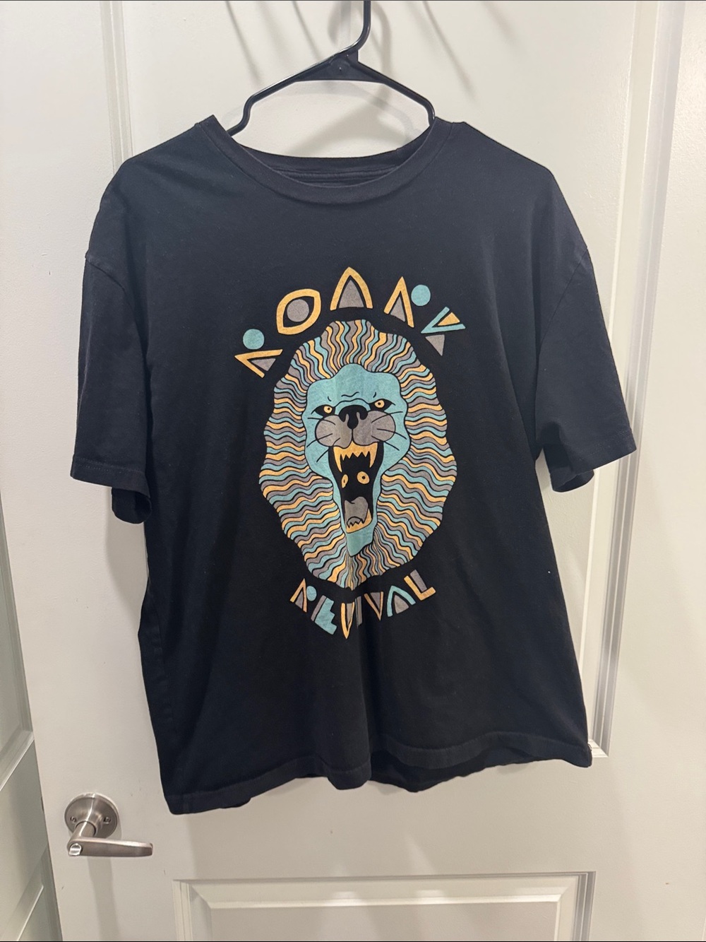 Black Graphic Lion Tee - Men